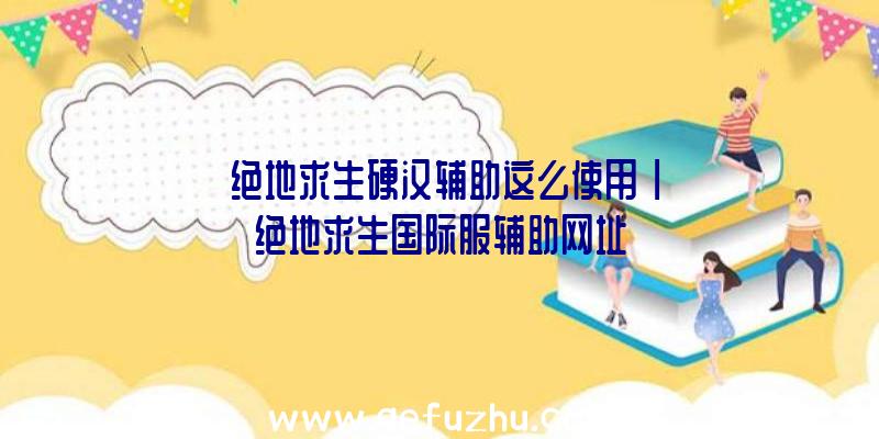 「绝地求生硬汉辅助这么使用」|绝地求生国际服辅助网址